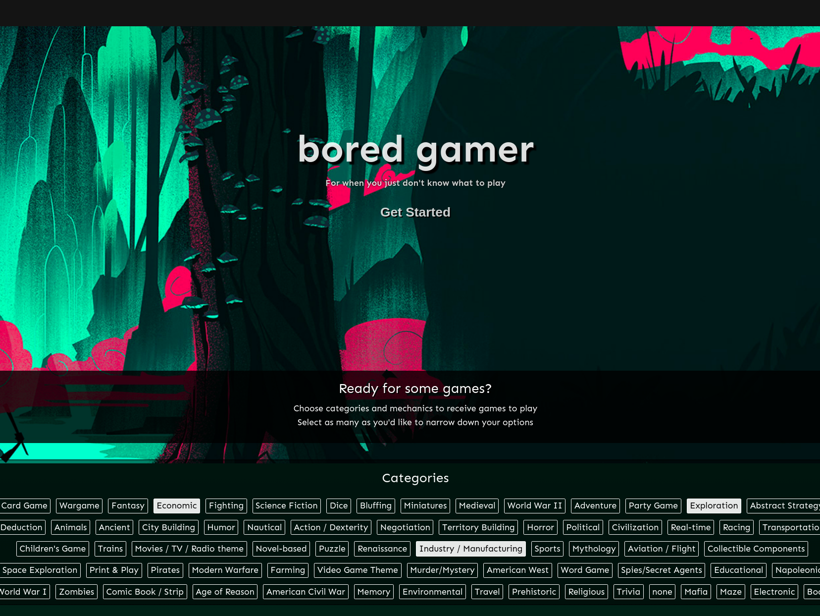 Board Gamer Website